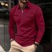 2025d 2025 Spring Autumn Polo Shirt With Zipper Pocket Men's Sports Long Sleeve Top_viptrois.com