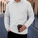 Men's Casual Long Sleeve Polo Shirt With Jacquard Pattern - Breathable & Stylish - Slim Fit, Comfortable For Work & Outdoor Activities_viptrois.com