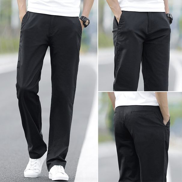 Men's Clothing New Straight Loose Trousers Summer Versatile Business Men Large Size Trousers Thin_viptrois.com