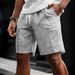 Men's Clothing Striped Drawstring Sweatpants Simple Five Point Casual Shorts Spring Summer_viptrois.com