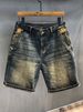 Men's Clothing Blue Summer New Men's Denim Shorts Casual Trendy Brand Shorts Loose Straight Pants Men's Outer Wear_viptrois.com