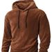 Men's Fleece-Lined Hooded Sweatshirt - Oversized Pullover Hoodie (Grey/Tan/Black, S-2XL)_viptrois.com