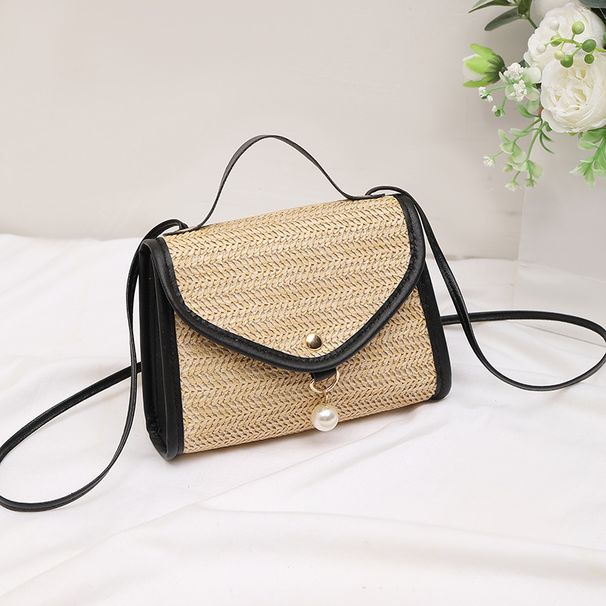 Women's Bags Straw Simple Bag Women's New Shoulder Bag Small Portable Commuting All Match Niche Women's Messenger Bag_viptrois.com