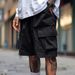 Men's Clothing Three Dimensional Pocket Work Shorts Trendy Brand Loose Solid Color Casual Shorts_viptrois.com