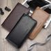 Men's Long New Zipper Wallet Retro Card Holder Leather Wallet Large Capacity Clutch Bag Mobile Phone Bag_viptrois.com
