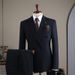 Men's Clothing Premium Double-Breasted Striped Suit Set - Formal & Casual Wedding Tuxedo, Business Blazer With Vest Options (Brown, Navy, Black)_viptrois.com