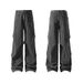 American-style Pleated Workwear Jeans For Men, Unique Design, Veatile, Loose-fitting, Retro, Slimming, Wide-leg_viptrois.com