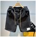 Men's Clothing Straight Blue Thin Jeans Ins Summer Daily Wear Shorts Japanese Lazy Five Point Shorts_viptrois.com