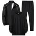 Men's Clothing Men's Spring And Autumn Loose Stand Up Collar Three Piece Suit Dad Spring Casual Running Sportswear_viptrois.com
