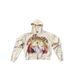 Y2k Graffiti Hoodie – Unisex Oversized Zip-Up Sweatshirt With Angel Print (Black/White) – Retro Streetwear, Breathable Polyester, Drop-Shoulder Fit_viptrois.com