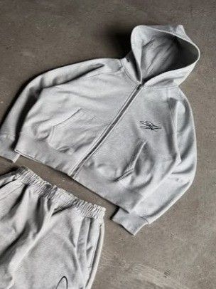 Streetwear Hoodie & Jogger Set With Bold Letter Print – Trendy Unisex Pullover & Sweatpants For Urban Fashion_viptrois.com