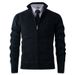 Men's Clothing Cardigan Sweater Stand Collar Plus Velvet Fleece-Lined Sherpa Knit Cardigan Sweater Winter Warm Stand Collar Pullover Casual Outdoor_viptrois.com
