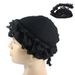 Unisex Men's Tin Lined Pullover Hat Fringe Edge Headscarf Hat Women's Personalized Hair Care Twist Tail Hat_viptrois.com