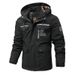 Men's Lightweight Windbreaker Jacket - Waterproof & Breathable Outdoor Coat With Hood, Multiple Pockets, Polyester Blend, Slim Fit For Spring/Autumn_viptrois.com