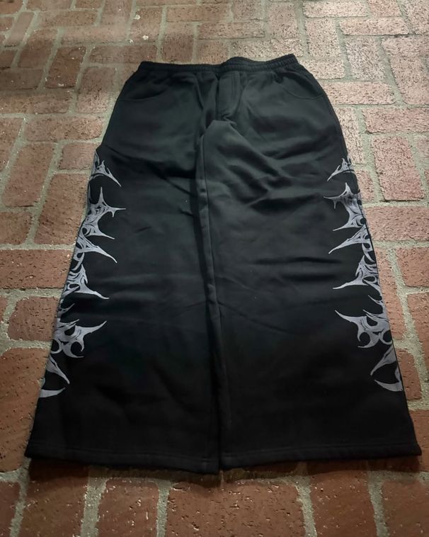 Men's Clothing Elastic Rope Sweatpants Printed Pattern Casual Trousers High Street Hip Hop Rap Street_viptrois.com