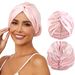European And American Popular Silk Double Layer Sleeping Cap Cross Twist Cap Shower Cap Makeup Beauty Washing Cap One Piece Dropshipping_viptrois.com