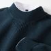 2025 New Anti-Pilling Winter Men's Knit Sweater Half Turtleneck Inverted Triangle Jacquard Base Shirt_viptrois.com
