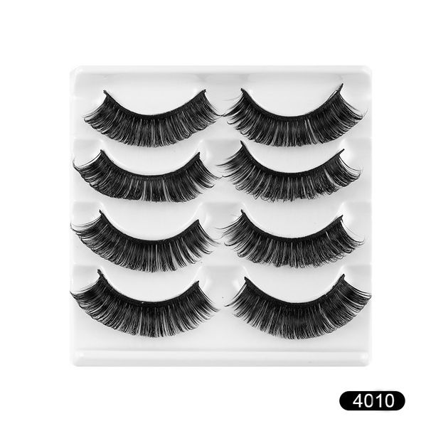 Lash extension set Thick False Eyelashes 4 pairs of natural fiber eyelashes Curl eyelashes_viptrois.com
