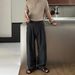 Men's Clothing High-End Style Men's Casual Trousers Loose Straight Leg Wide Leg Versatile Spring Autumn Style_viptrois.com