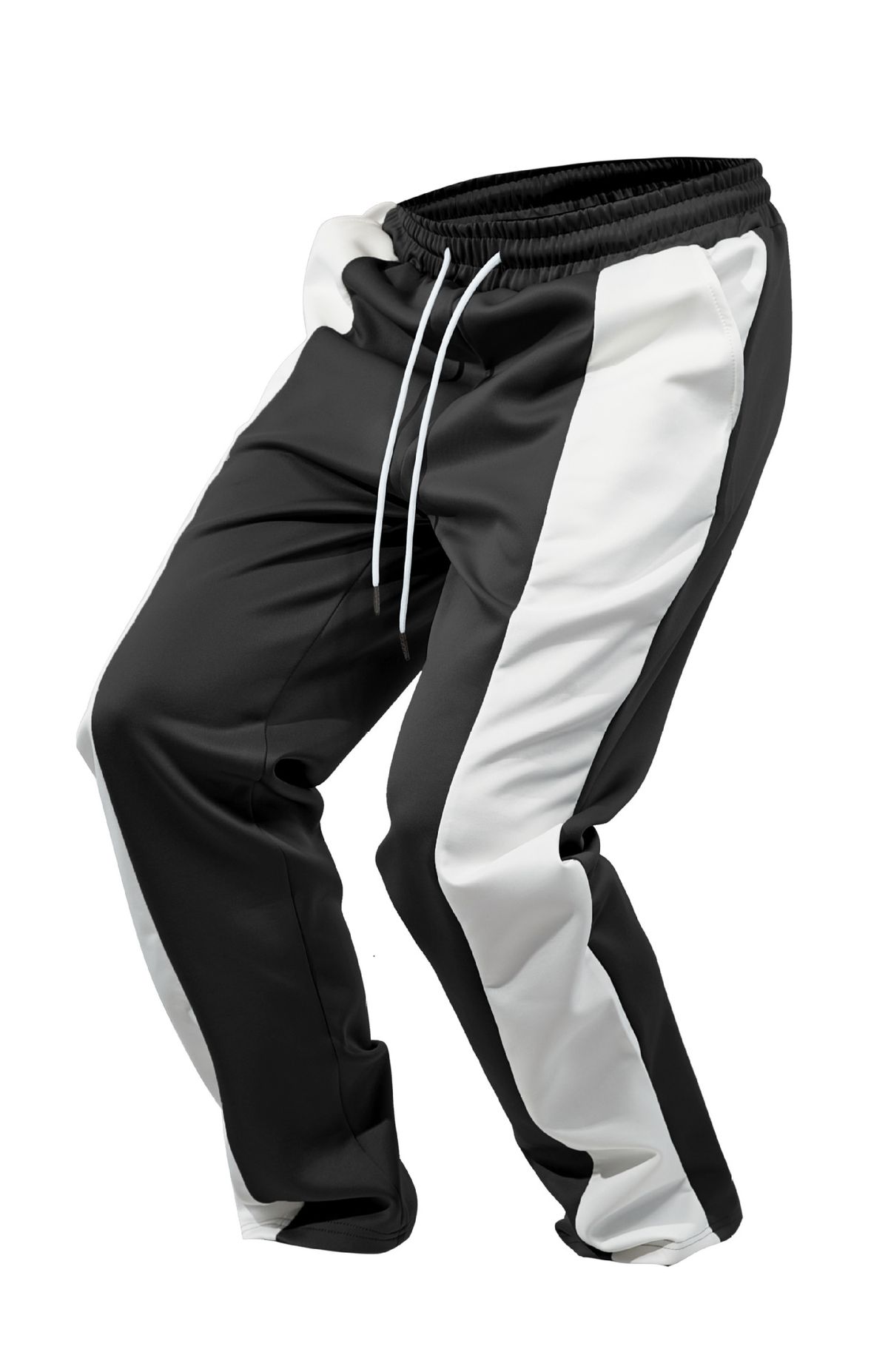 Men's patchwork fashion street sports casual pants_viptrois.com