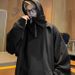 New Half High Collar Zipper Hoodie for Men, Spring and Autumn Vintage High end Trendy Brand Loose Hoodie_viptrois.com