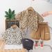 Children's Clothing Summer New Casual Men's And Women's Short Sleeved Leopard Print Shirt Shorts Two-piece Set Stylish_viptrois.com