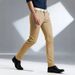 Men's Slim Fit Casual Trousers Versatile Trendy Slimming Straight Leg New Style Light Luxury Solid Color_viptrois.com