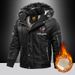 Men's Clothing Hooded Cotton Coat Winter Plus Velvet Trendy Men's Cotton Coat Lambskin Jacket_viptrois.com