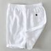 Men's Clothing Straight Drawstring Shorts Men's Solid Color Casual Pants Linen Large Size Breathable Loose Beach Pants_viptrois.com