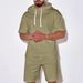 Men's Clothing Casual Sports Shorts Suit Solid Color Two Piece Suit_viptrois.com