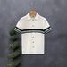 Men's Stripe Knit Polo Shirt Breathable Mesh Short Sleeve Casual Loose Fit Summer Top Comfort-Optimized Loose Fit_viptrois.com