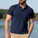 Men's Clothing Men's Golf Leisure Business Leisure Solid Color Breathable Quick Drying Lapel Polo Shirt Short Sleeve_viptrois.com