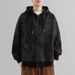 Men's Suede Fleece Hoodie Autumn Unisex Oversized Pullover Sweatshirt With Drop Shoulder Casual Streetwear_viptrois.com