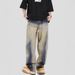 Men's Clothing High Street Gradient Color Scimitar Jeans For Men And Women, Neutral Loose Straight Wide Leg Casual Pants, Niche Lazy Style_viptrois.com
