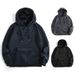 Men's Button-Up Hoodie – Oversized Fit, Kangaroo Pocket, Minimalist Solid Color, Casual Streetwear_viptrois.com