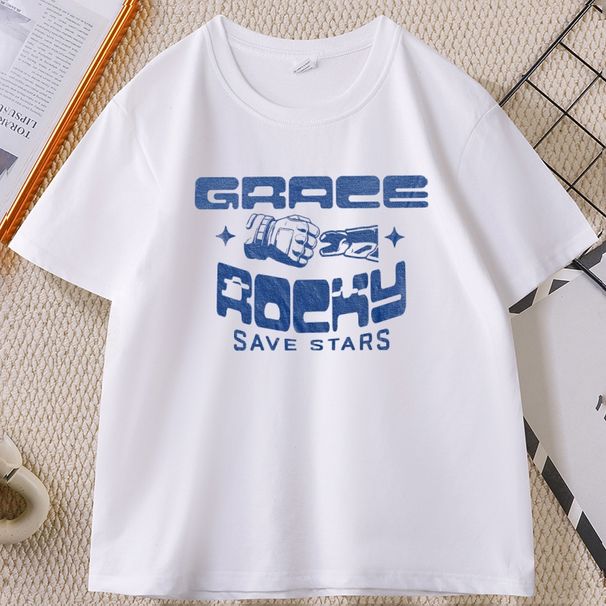 Camiseta De Ciencia Ficción Con Diseño Espacial Rocky Alien Friendship, Para Amantes De Los Libros_viptrois.com