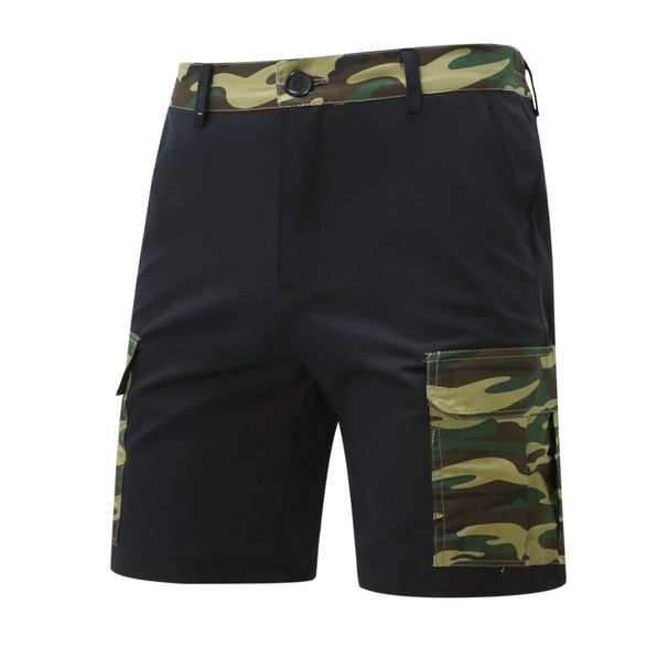 Male Love Island Spring And Summer Main Push New Men's Color Matching Multi Pocket Fashion Trend Contrast Color Versatile Workwear 5 Point Shorts_viptrois.com