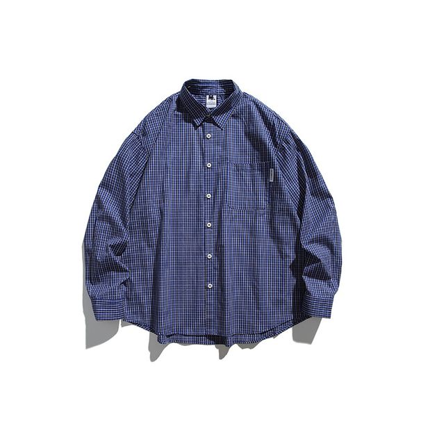 Nordmann Citybo Casual Loose Fit Oversized Long Sleeve Men's Street Style Trendy Brand Turn-Down Collar Shirt_viptrois.com