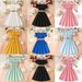 Kids’ Clothing Girls Skirt Summer Style One Shoulder Sling Splicing Lace Fashionable Girl Big Girl Dress_viptrois.com