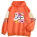 Spring And Autumn Color Block High-End Cartoon Doll New Cool Internet Celebrity Long Sleeve Sweatshirt_viptrois.com