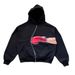 Y2K Punk Zip-Up Hoodie – Oversized Dark Aesthetic Pullover With Fist Print (S-XL)_viptrois.com