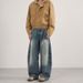 Men's Clothing Men's Retro Barn Style Washed Distressed Straight Leg Jeans Tie Dye Wide Leg Pants Curved Knife Loose Fit_viptrois.com