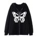 2023 Dark Gothic Style Cardigan Beautiful Butterfly Series Zipper Sweatshirt Street Fashion Hoodie_viptrois.com