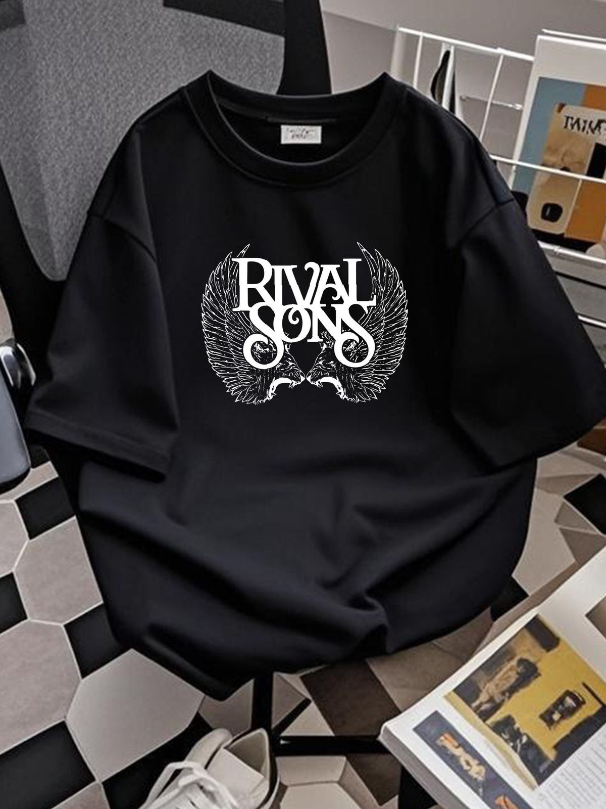 Rival Sons American Rock Band Men's Black T-Shirt S-3XL Summer Fashion Comfortable Top For Everyday Wear Designer Clothes Slightly Soft Homme_viptrois.com