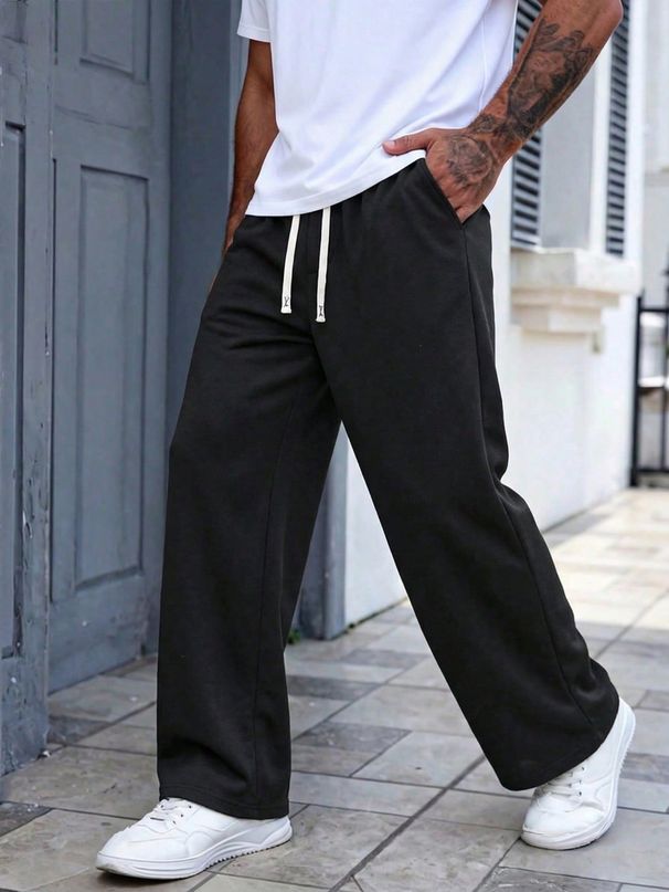 Men's Clothing Men's Stylish Straight Leg Casual Pants Durable Quick Drying For Commuting Sports Outdoor Activities And Jogging_viptrois.com