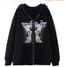2022 Dark Skull Skeleton Unisex Hoodie Gothic Couple Harajuku Oversized Zipper Sweatshirt_viptrois.com