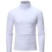 2Pcs Autumn Winter Mens Thermal Underwear Basic Bottoming Plain T-shirt Slim Fit Turtleneck Pullover Thermo Undershirt Male Tops_viptrois.com