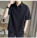 Men's Clothing Short Sleeved T Shirt Men's Polo Shirt High End Summer Trend Retro Loose Style With Collar And Short Sleeves_viptrois.com