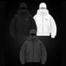 Men's Clothing Fashion Brand Double Hat Gangster Design Hooded Zipper Cardigan Sweatshirt Couple Style Windproof High Street Jacket_viptrois.com
