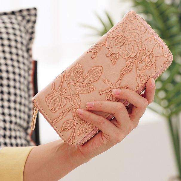 Women’s Bags New Long Wallet Large Capacity Mobile Phone Bag Single Pull Wallet Multi Card Slot Handbag Coin Purse Trend_viptrois.com